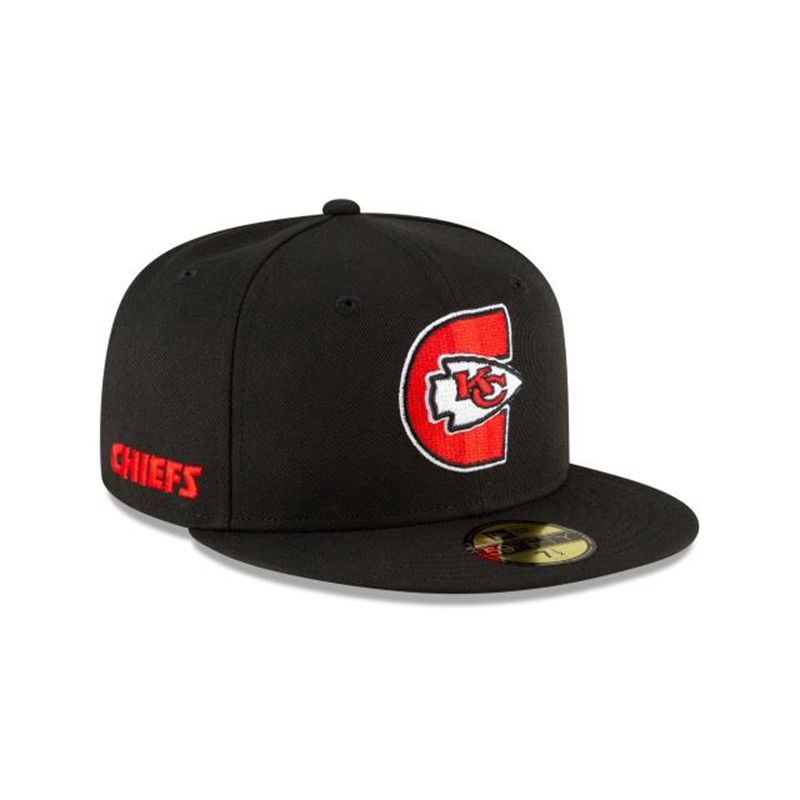 NFL Kansas City Chiefs Logo Mix 59Fifty Fitted (WDB8529) - Red New Era Caps